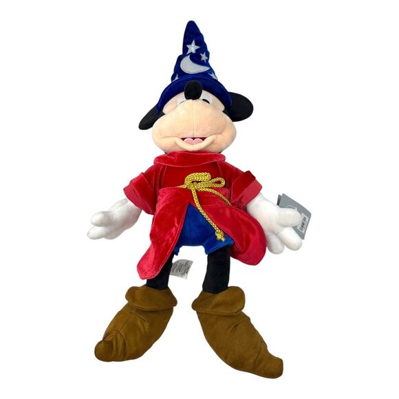 Disney Parks Sorcerer Mickey Fantasia Plush Stuffed Toy with Hat - Picture 6 of 9